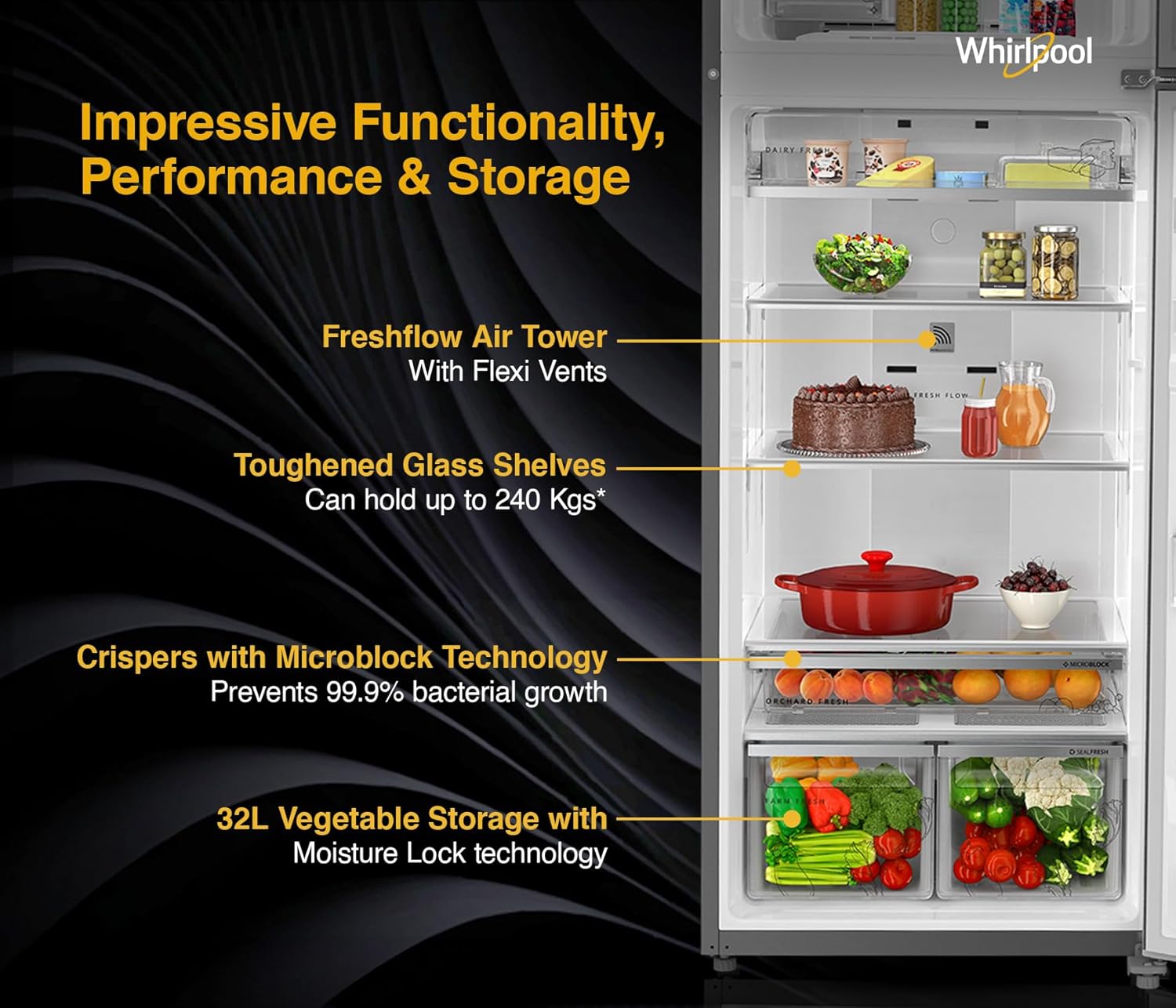Whirlpool 431 L 2 Star IntelliFresh Convertible Inverter Frost Free Double Door Refrigerator (IF INV CNV 480, Alpha Steel-Z)